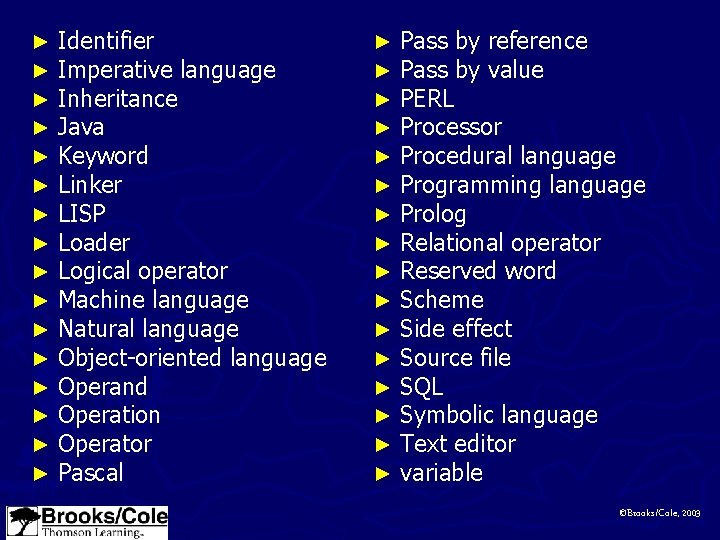 ► ► ► ► Identifier Imperative language Inheritance Java Keyword Linker LISP Loader Logical