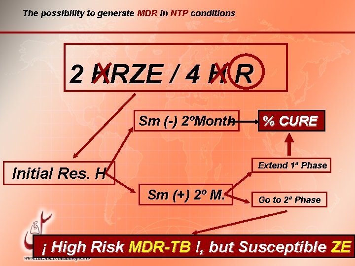 The possibility to generate MDR in NTP conditions 2 HRZE / 4 H R