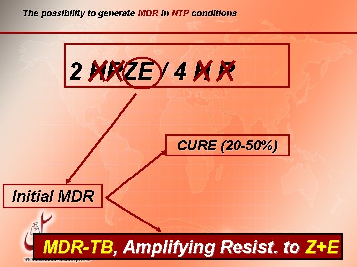 The possibility to generate MDR in NTP conditions 2 HRZE / 4 H R