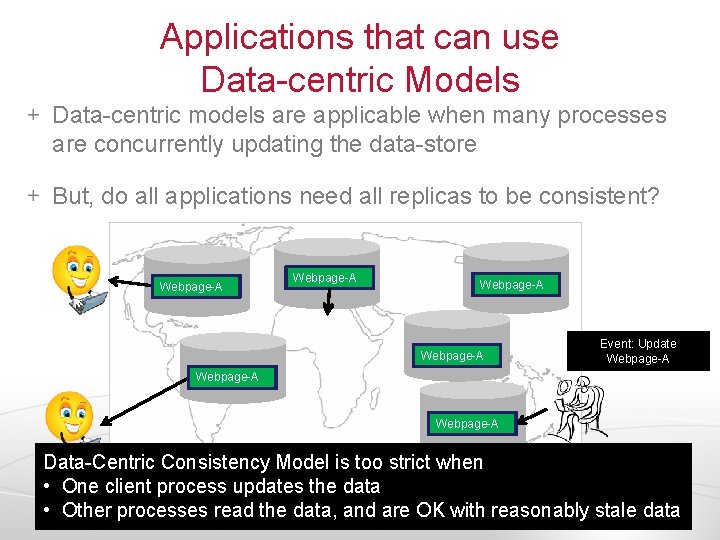 Applications that can use Data-centric Models Data-centric models are applicable when many processes are Applications that can use Data-centric Models Data-centric models are applicable when many processes are
