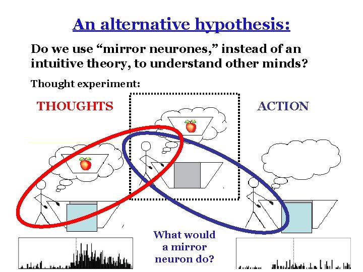 An alternative hypothesis: Do we use “mirror neurones, ” instead of an intuitive theory,