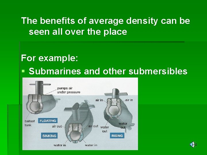 The benefits of average density can be seen all over the place For example: