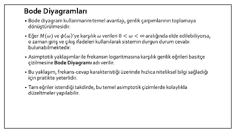 Bode Diyagramları • 