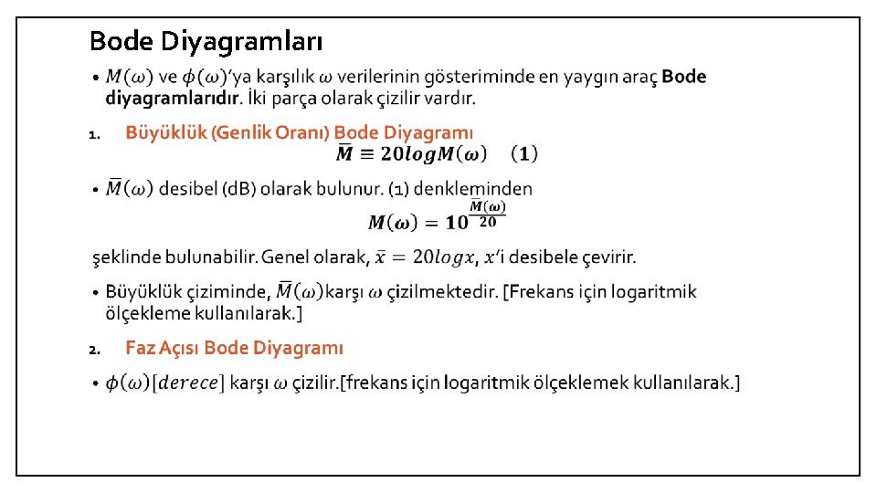 Bode Diyagramları • 