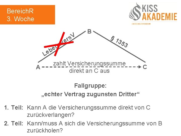 Bereich. R 3. Woche rs e v s n e b V B §