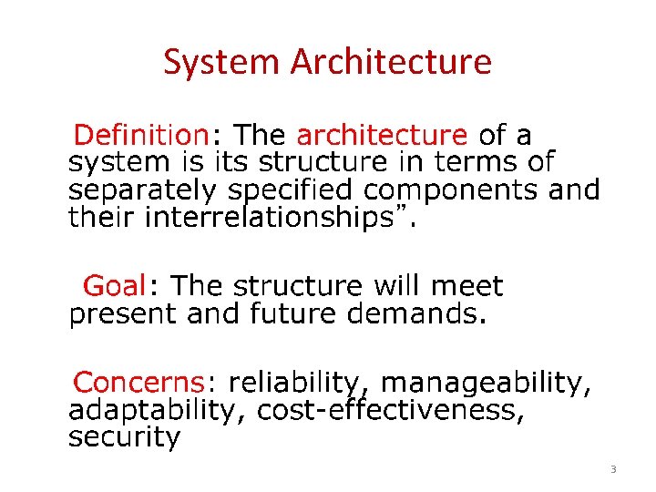 System Architecture 3 
