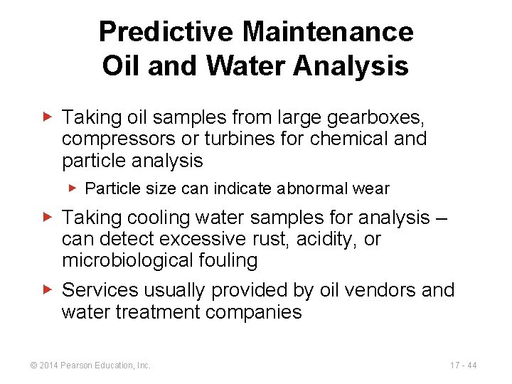 Predictive Maintenance Oil and Water Analysis ▶ Taking oil samples from large gearboxes, compressors