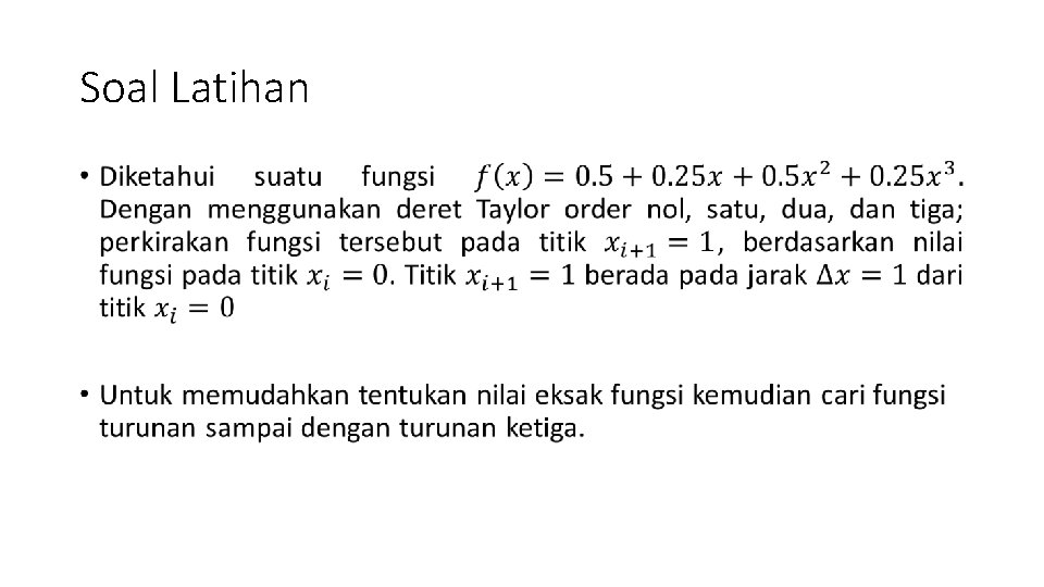 Soal Latihan • 