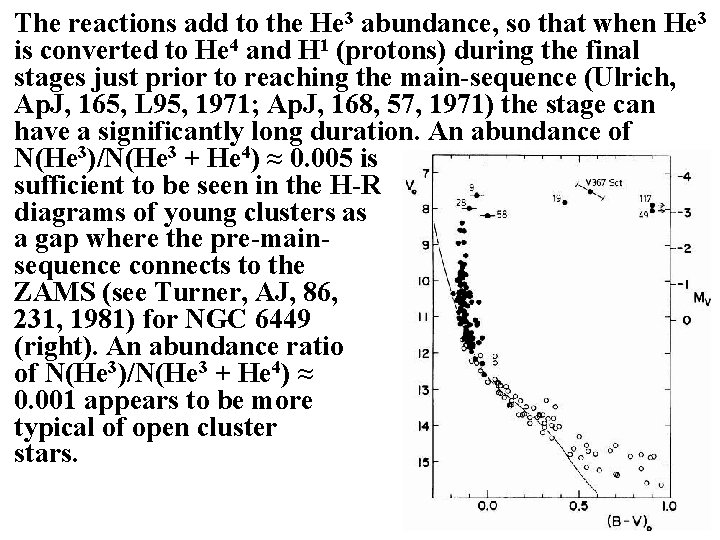 The reactions add to the He 3 abundance, so that when He 3 is