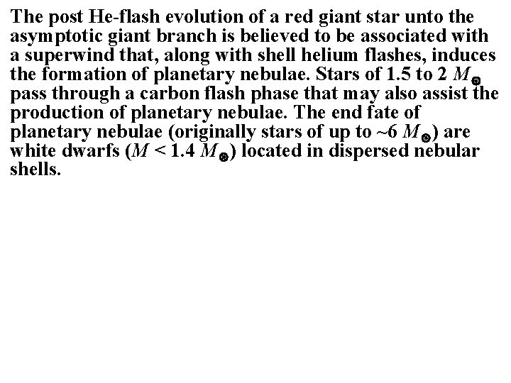 The post He-flash evolution of a red giant star unto the asymptotic giant branch