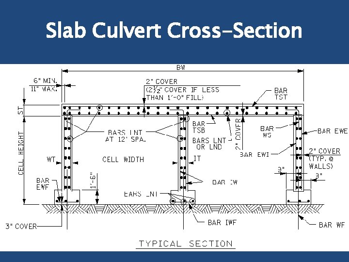Slab Culvert Cross-Section 