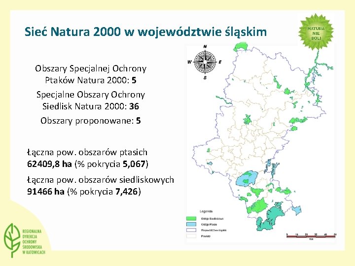 Sieć Natura 2000 w województwie śląskim Obszary Specjalnej Ochrony Ptaków Natura 2000: 5 Specjalne