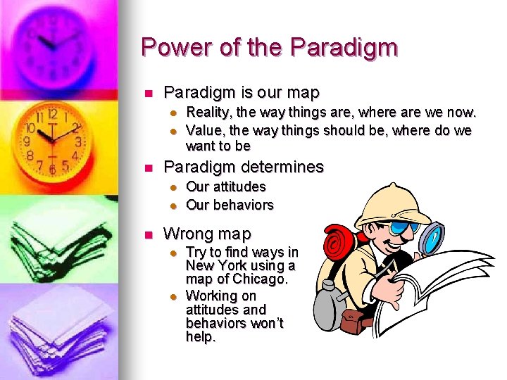 Power of the Paradigm n Paradigm is our map l l n Paradigm determines