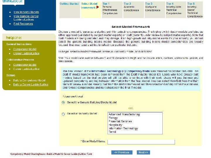 Competency Model Clearinghouse: Build a Model & Career Ladder/Lattice Tools 23 Competency Model Clearinghouse: Build a Model & Career Ladder/Lattice Tools 23
