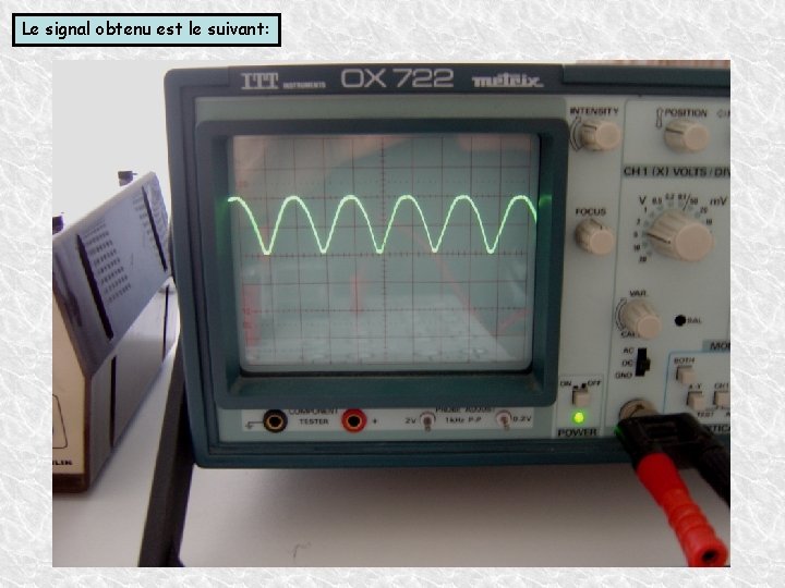 Le signal obtenu est le suivant: 