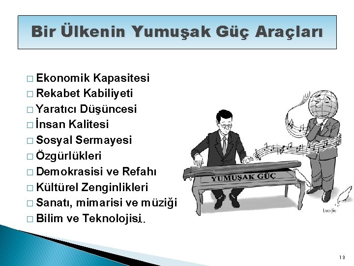 Bir Ülkenin Yumuşak Güç Araçları � Ekonomik Kapasitesi � Rekabet Kabiliyeti � Yaratıcı Düşüncesi