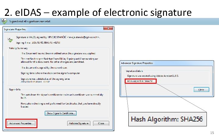 2. e. IDAS – example of electronic signature 15 