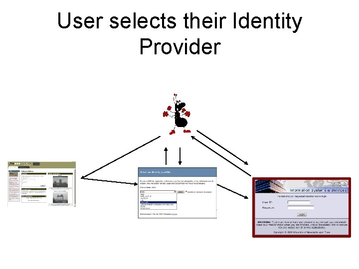 User selects their Identity Provider 