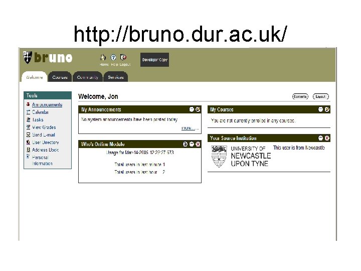 http: //bruno. dur. ac. uk/ 