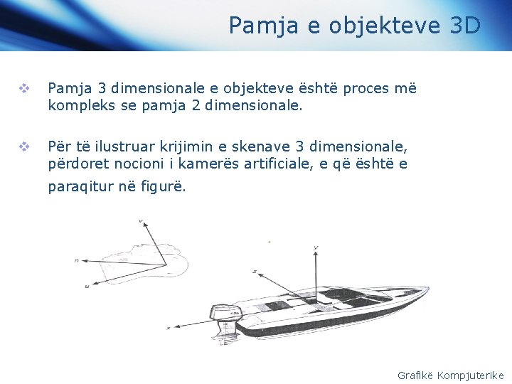 Pamja e objekteve 3 D v Pamja 3 dimensionale e objekteve është proces më