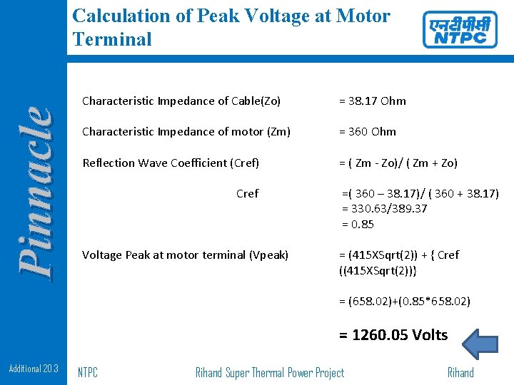 Pinnacle Calculation of Peak Voltage at Motor Terminal Additional 20. 3 Characteristic Impedance of