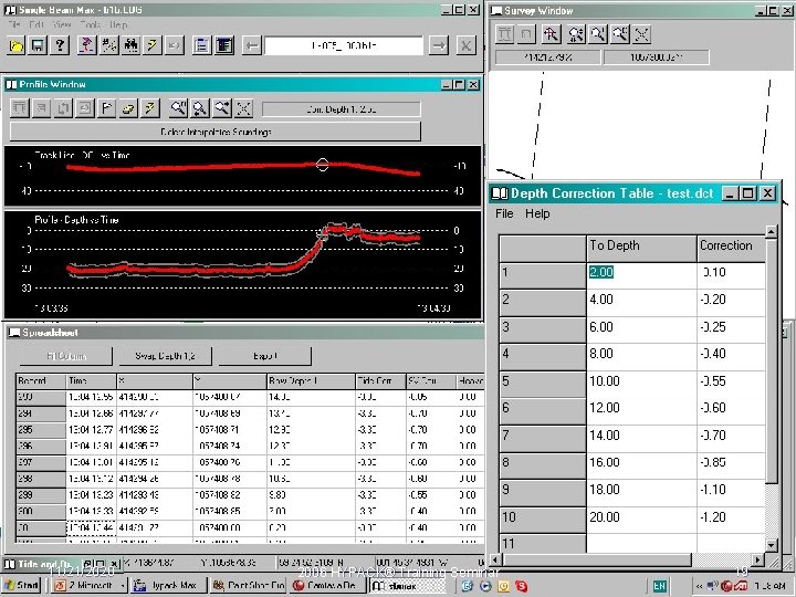 SOUNDING ADJUSTMENTS Process the data in the SINGLE BEAM EDITOR. Enter your Depth and