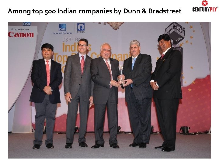 Among top 500 Indian companies by Dunn & Bradstreet 