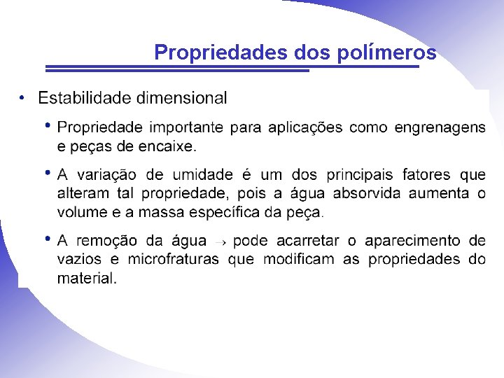 Propriedades dos polímeros 