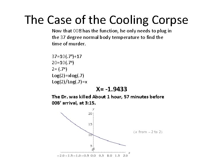 The Case of the Cooling Corpse Now that 008 has the function, he only