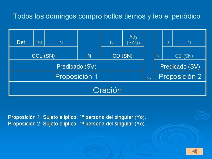 Todos los domingos compro bollos tiernos y leo el periódico Det CCL (SN) N