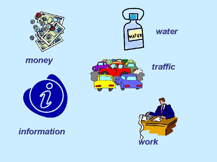 water money traffic information work 
