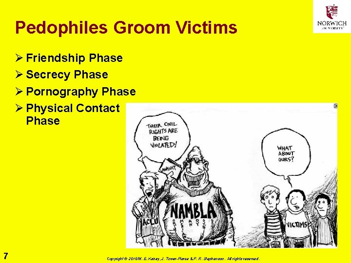 Pedophiles Groom Victims Ø Friendship Phase Ø Secrecy Phase Ø Pornography Phase Ø Physical