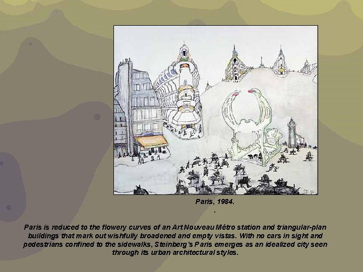 Paris, 1984. . Paris is reduced to the flowery curves of an Art Nouveau