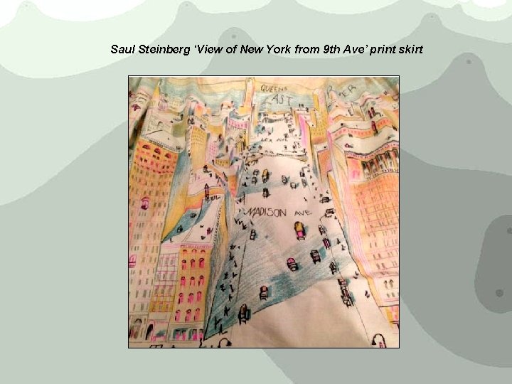 Saul Steinberg ‘View of New York from 9 th Ave’ print skirt 
