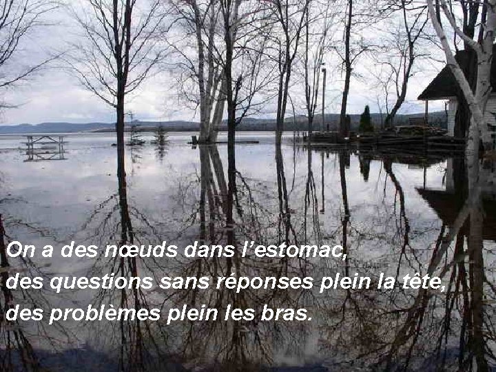 On a des nœuds dans l’estomac, des questions sans réponses plein la tête, des