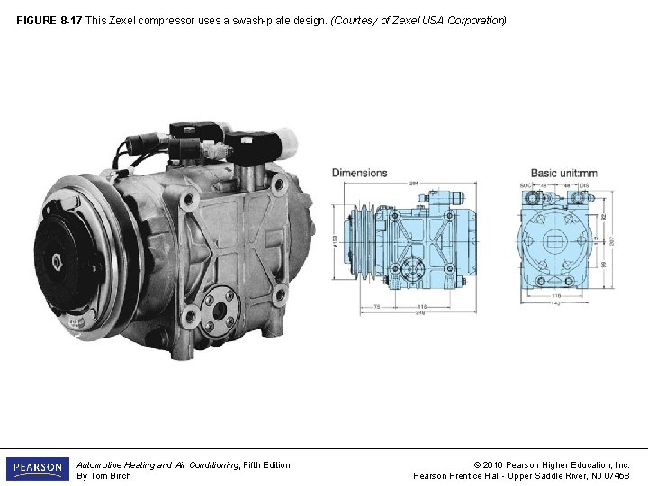 FIGURE 8 -17 This Zexel compressor uses a swash-plate design. (Courtesy of Zexel USA