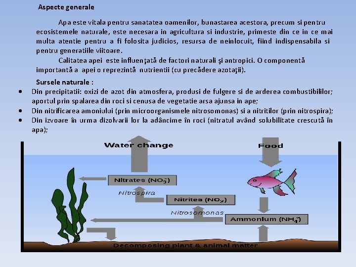 Aspecte generale Apa este vitala pentru sanatatea oamenilor, bunastarea acestora, precum si pentru ecosistemele