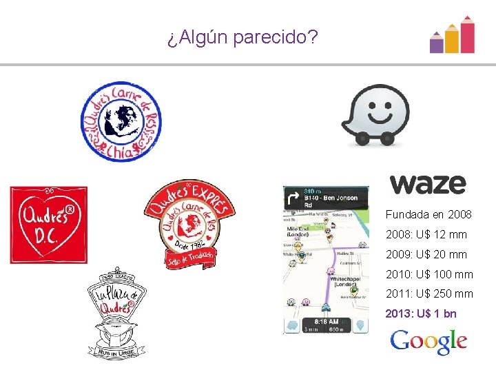 ¿Algún parecido? Fundada en 2008: U$ 12 mm 2009: U$ 20 mm 2010: U$