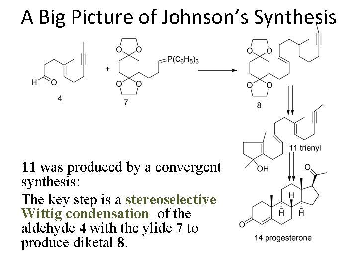 A Big Picture of Johnson’s Synthesis 11 was produced by a convergent synthesis: The