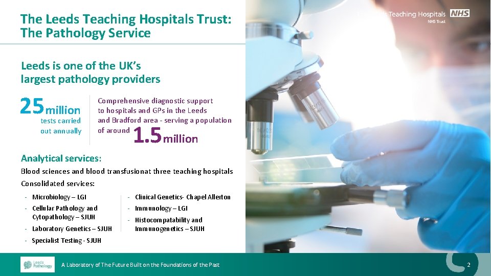 The Leeds Teaching Hospitals Trust: The Pathology Service Leeds is one of the UK’s