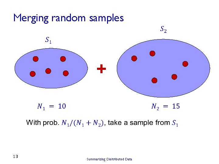 Merging random samples + 13 Summarizing Disitributed Data 