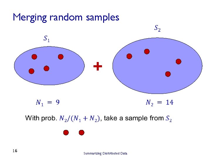 Merging random samples + 16 Summarizing Disitributed Data 