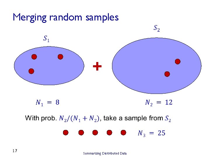 Merging random samples + 17 Summarizing Disitributed Data 