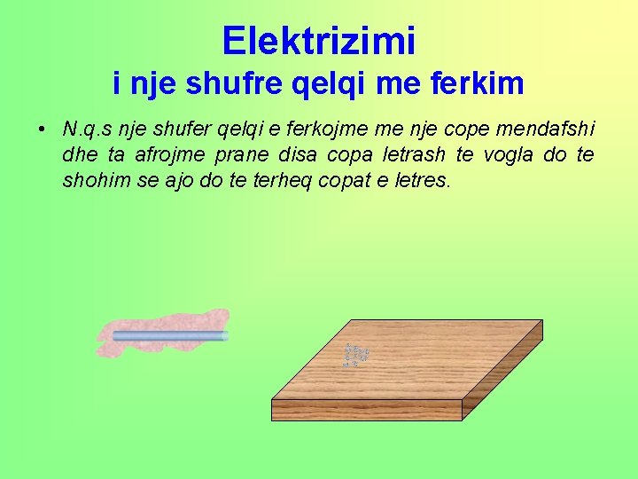 Elektrizimi i nje shufre qelqi me ferkim • N. q. s nje shufer qelqi