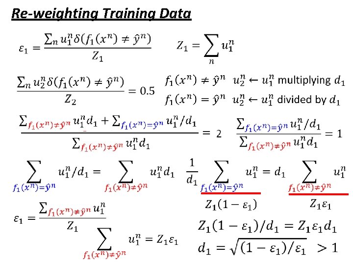 Re-weighting Training Data 