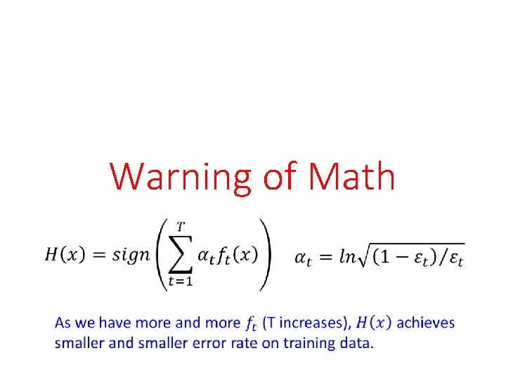 Warning of Math 