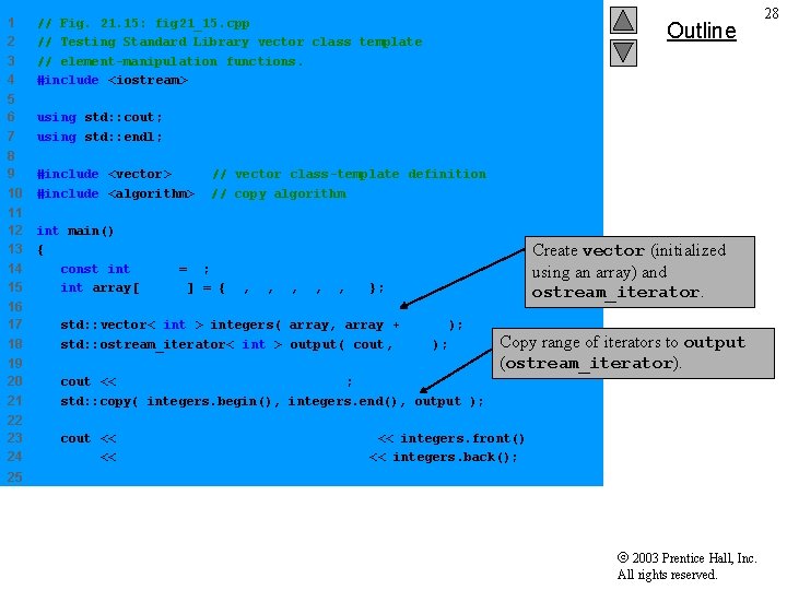 1 2 3 4 // Fig. 21. 15: fig 21_15. cpp // Testing Standard