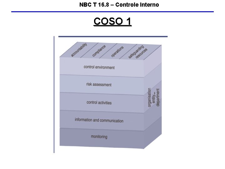 NBC T 16. 8 – Controle Interno COSO 1 