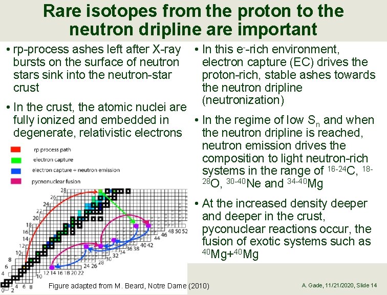 Rare isotopes from the proton to the neutron dripline are important • rp-process ashes