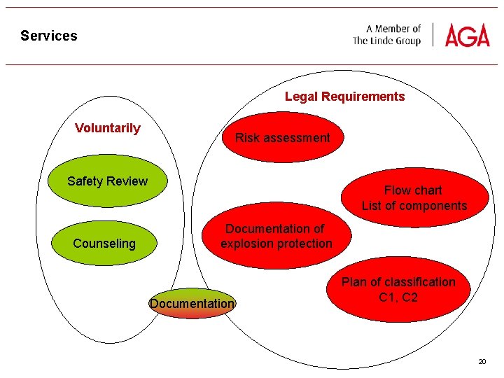 Services Legal Requirements Voluntarily Risk assessment Safety Review Counseling Flow chart List of components